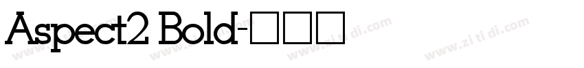 Aspect2 Bold字体转换